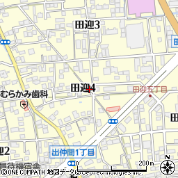 熊本県熊本市南区田迎周辺の地図