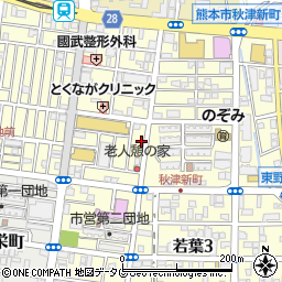 リパーク熊本若葉１丁目第２駐車場周辺の地図