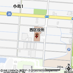 熊本市立　西部児童館周辺の地図