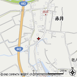熊本県上益城郡益城町赤井1399-2周辺の地図