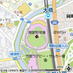 長崎県営野球場（ビッグＮスタジアム）周辺の地図