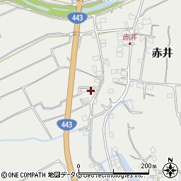 熊本県上益城郡益城町赤井1036周辺の地図