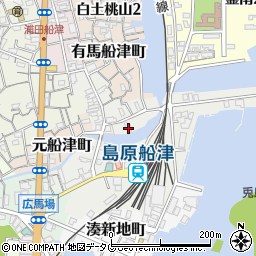 長崎県島原市津町周辺の地図