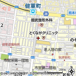 肥後銀行健軍商店街 ＡＴＭ周辺の地図