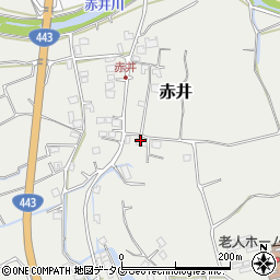 熊本県上益城郡益城町赤井1463-1周辺の地図