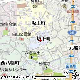 長崎県島原市坂下町周辺の地図