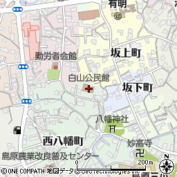 白山公民館周辺の地図