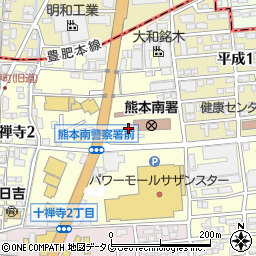 熊本県熊本市南区十禅寺3丁目周辺の地図