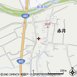 熊本県上益城郡益城町赤井1388周辺の地図