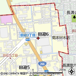 田迎新道周辺の地図