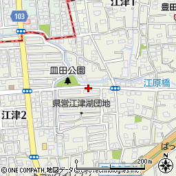 江津県営アパート前周辺の地図