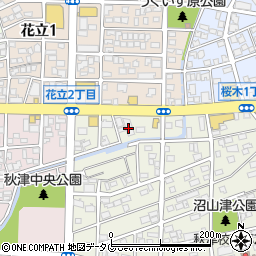 平安祭典熊本秋津会館周辺の地図