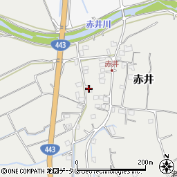 熊本県上益城郡益城町赤井1387周辺の地図