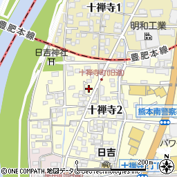 熊本県熊本市南区十禅寺2丁目周辺の地図