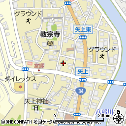 長崎県長崎市矢上町周辺の地図