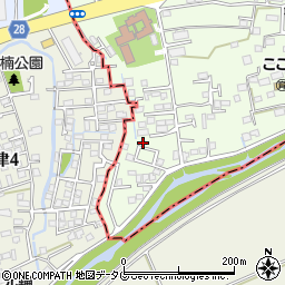 熊本県上益城郡益城町広崎723-5周辺の地図