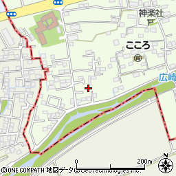 熊本県上益城郡益城町広崎697周辺の地図