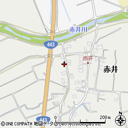 熊本県上益城郡益城町赤井1059周辺の地図