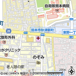星乃珈琲店　熊本健軍店周辺の地図