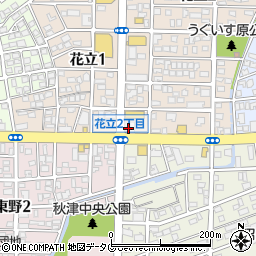 肥後銀行秋津支店周辺の地図