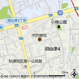 竹内神社周辺の地図