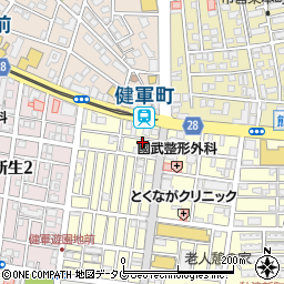 タイムズ熊本第一信用金庫健軍支店駐車場周辺の地図