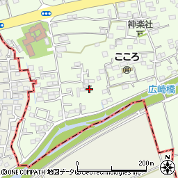 熊本県上益城郡益城町広崎698周辺の地図