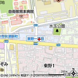 熊本県熊本市東区秋津新町5-38周辺の地図