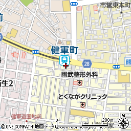 熊本第一信用金庫健軍支店周辺の地図