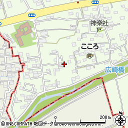 熊本県上益城郡益城町広崎698-2周辺の地図