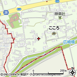 熊本県上益城郡益城町広崎698-2周辺の地図