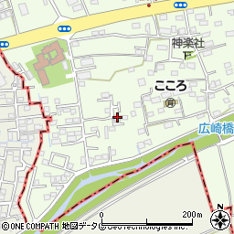 熊本県上益城郡益城町広崎698-3周辺の地図