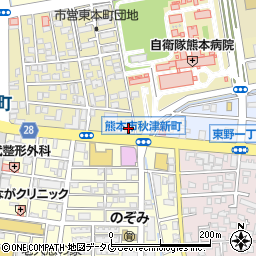 早稲田スクール高校部熊本健軍校周辺の地図