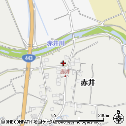 熊本県上益城郡益城町赤井1333周辺の地図