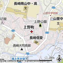長崎県長崎市上野町周辺の地図