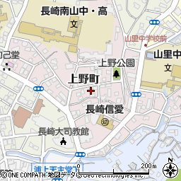 長崎県長崎市上野町周辺の地図