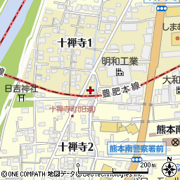 熊本県熊本市中央区十禅寺1丁目5-13周辺の地図