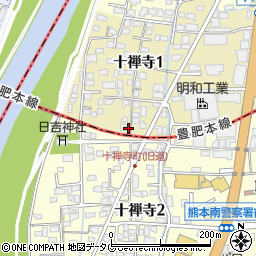 熊本県熊本市中央区十禅寺1丁目8-63周辺の地図