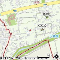 熊本県上益城郡益城町広崎681周辺の地図