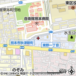 熊本県熊本市東区秋津新町2-25周辺の地図