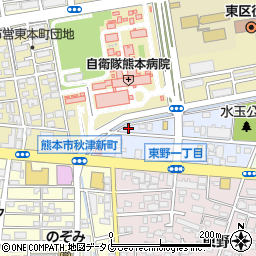 熊本県熊本市東区秋津新町2-3周辺の地図