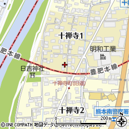 熊本県熊本市中央区十禅寺1丁目8-61周辺の地図