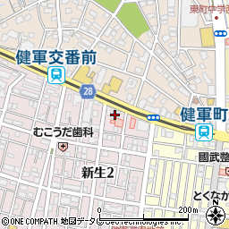 熊本信用金庫健軍支店周辺の地図