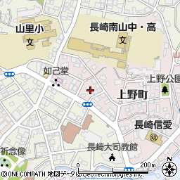 長崎県長崎市上野町21周辺の地図