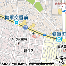 熊本信用金庫健軍支店周辺の地図