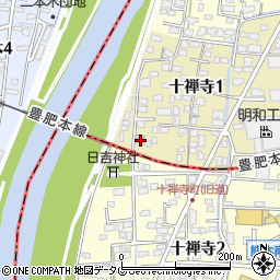 熊本県熊本市中央区十禅寺1丁目8-76周辺の地図