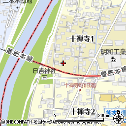 熊本県熊本市中央区十禅寺1丁目8-50周辺の地図