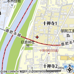 熊本県熊本市中央区十禅寺1丁目8-78周辺の地図