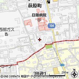 〒860-0832 熊本県熊本市中央区萩原町の地図