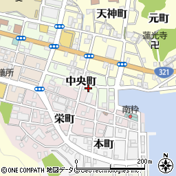 高知県土佐清水市中央町周辺の地図